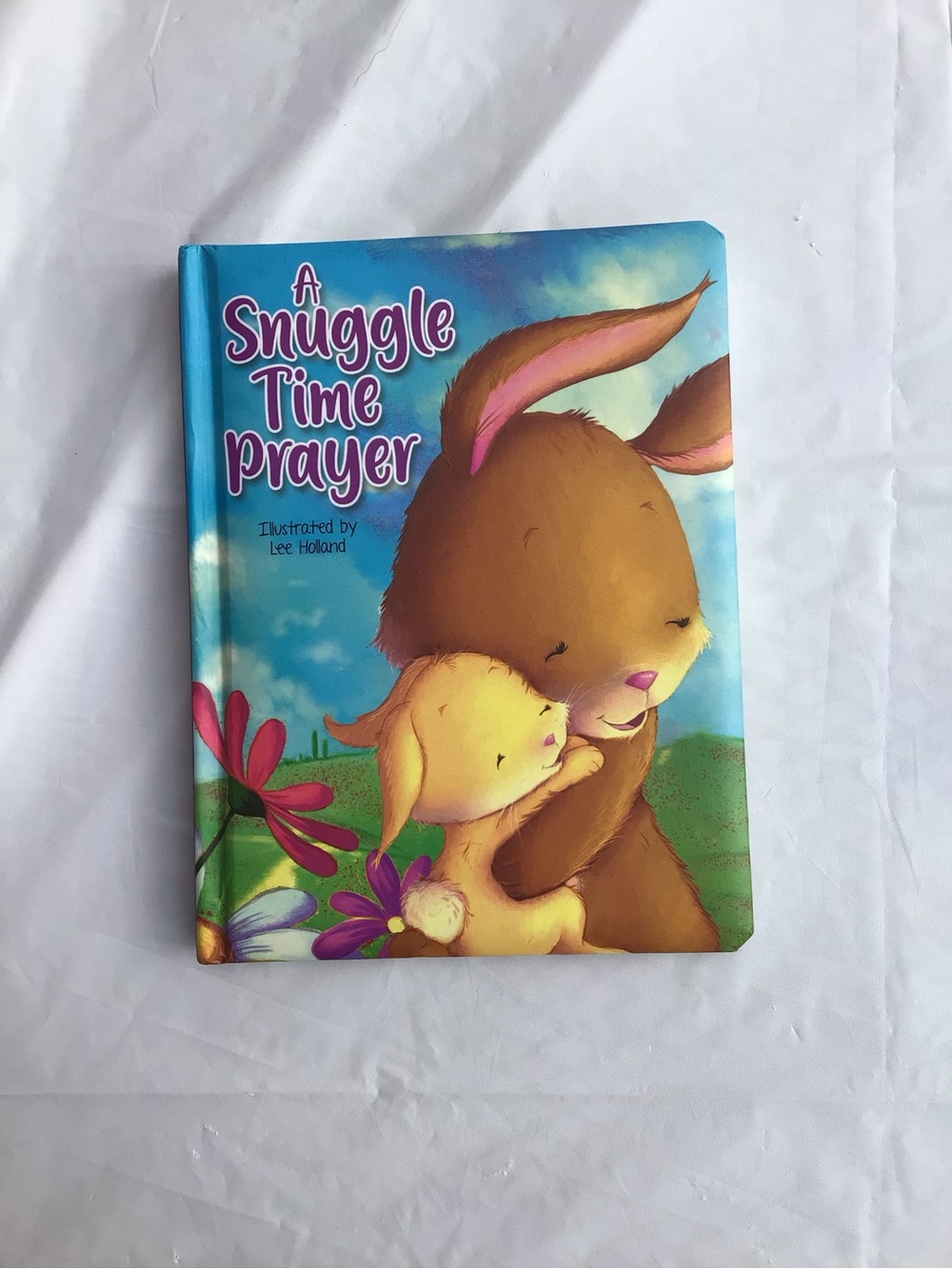 A Snuggle Time Prayer Children's Book - Blue Cover with Brown Bunny
